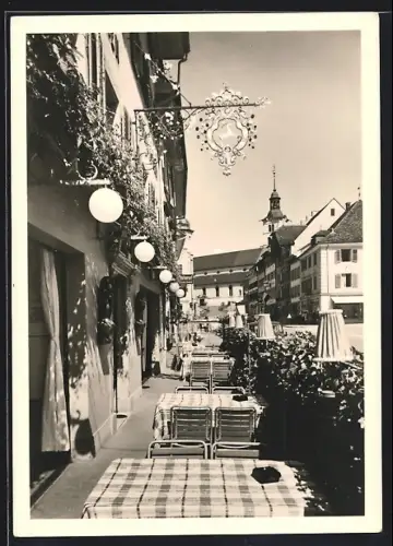 AK Sursee, Hotel Hirschen, Terrasse