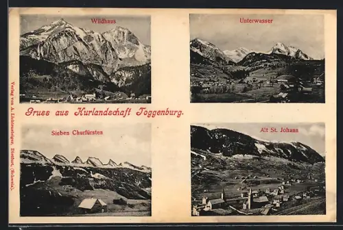 AK Toggenburg, Wildhaus, Unterwasser, Sieben Churfürsten