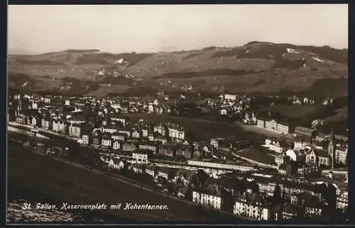 AK St. Gallen, Kasernenplatz mit Hohentannen