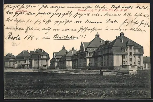AK Bayreuth, Kasernen d. Kgl. Sächs. 2. Feld-Art.-Regt. Nr. 28