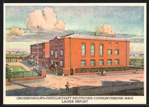 AK Erfurt, Grosseinkaufs-Gesellschaft Deutscher Consumvereine M.B.H., Lager Erfurt