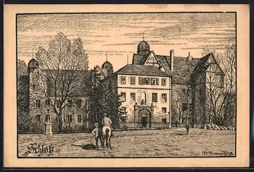 AK Köthen / Anhalt, Schloss vom Westen
