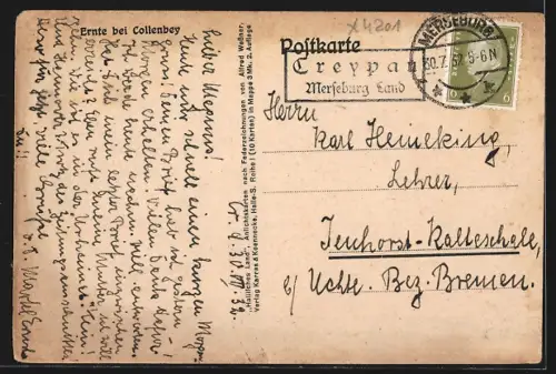 AK Collenbey, Erntearbeiten auf dem Feld