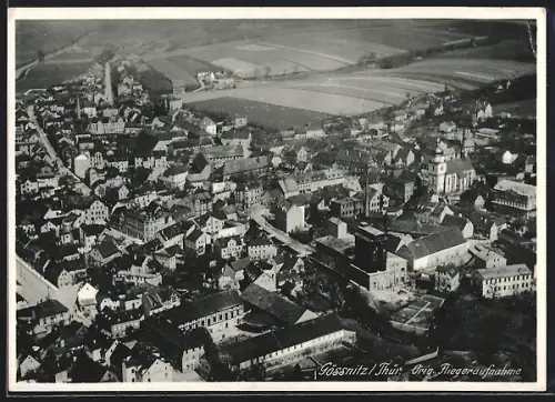 AK Gössnitz /Thür., Ortsansicht, Original-Fliegeraufnahme