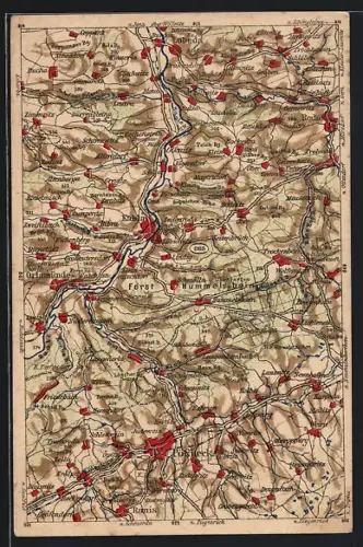 AK Löbau /Oberlausitz, Umgebungskarte mit Forst, Zittau, Bautzen, Görlitz