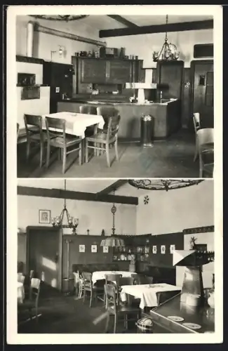 AK Hohnstädt bei Grimma, Seume-Gaststätte Zur Linde, Gastraum und Theke