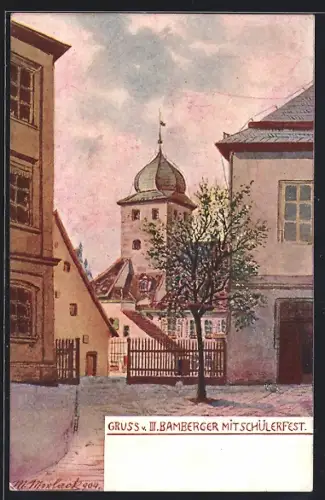 AK Bamberg, III. Bamberger Mitschülerfest 1900, Stadttor