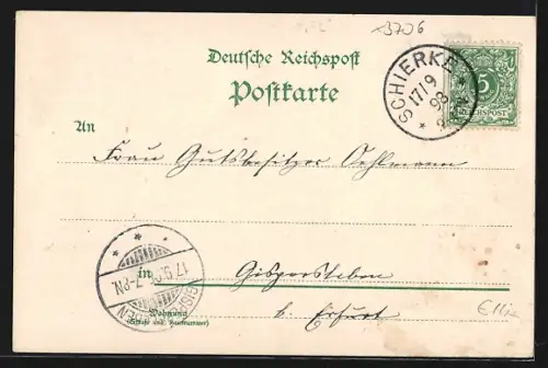 Lithographie Schierke, Hotel Fürstenhöh, Gesamtübersicht, Feuersteinklippe, Schnarcher