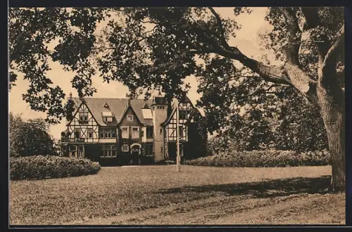 AK St. Magnus, Hotel Landsitz Hoher-Kamp vom Garten betrachtet