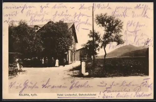 AK Kelbra, Partie Hotel Lindenhof, Bahnhofshotel