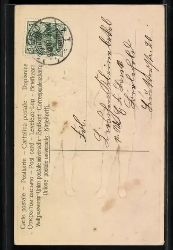 AK Jungen mit Akkordeon und Querflöte