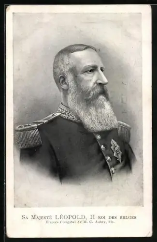AK Sa Majeste Leopold II, Roi des Belges