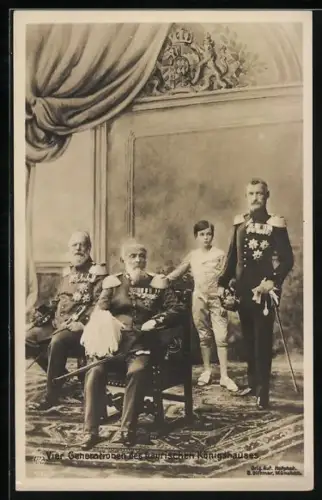 AK Prinzregent Luitpold mit seinem Kind und seinem Enkel