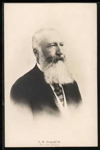 AK Leopold II., König von Belgien, Brustportrait