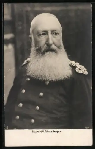 AK Porträt des König Leopold II. von Belgien