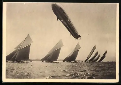 AK Das Verkehrsluftschiff Viktoria Luise über der Kieler Regatta