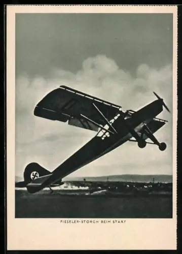 AK Fieseler-Storch beim Start, 