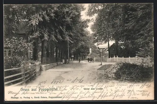 AK Hamburg-Poppenbüttel, Strasse Unter den Linden