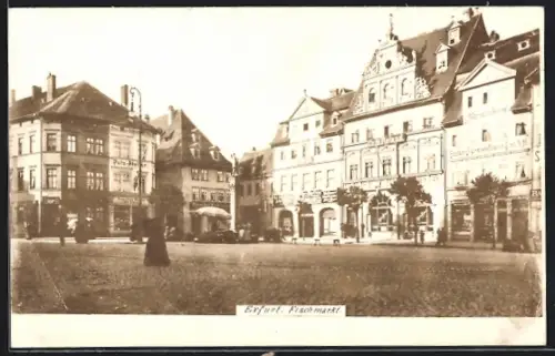 AK Erfurt, Fischmarkt mit Café Roland