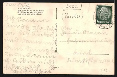 AK Panker b. Lütjenburg, Gasthaus Ole Liese