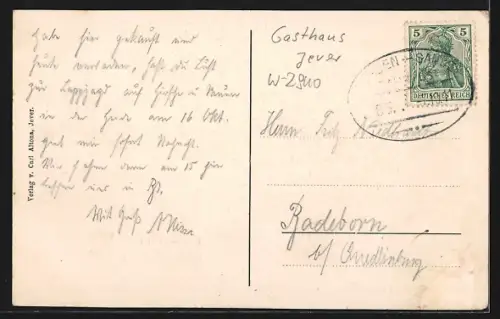 AK Jever, Haus der Getreuen, Kiebitzbecher