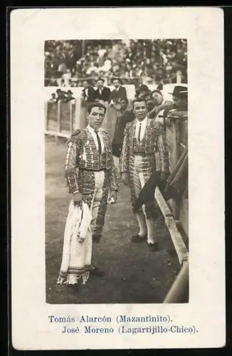AK Stierkämpfer Tomás Alarcón, Mazantinito und José Moreno, Lagartijillo-Chico