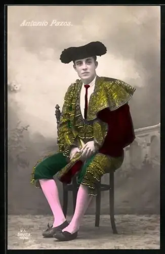 AK Portrait Stierkämpfer Antonio Pazos