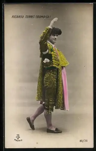 AK Portrait Stierkämpfer Ricardo Torres, Bombita