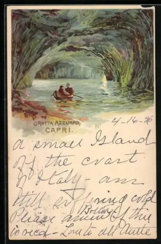 Künstler-AK Capri, Grotta Azzurra