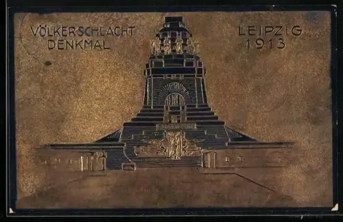 Künstler-AK Leipzig, Völkerschlacht-Denkmal 1913
