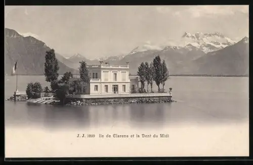 AK Montreux, Ile de Clarens et la Dent du Midi