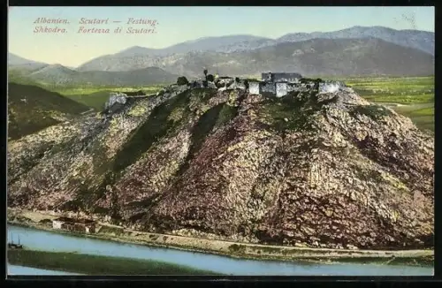 AK Scutari / Shkodra, Festung mit Umgebung, Fortezza