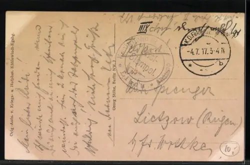 AK Libau, Hafenplatz nach Einrücken der deutschen Truppen