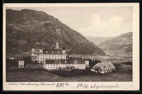 AK Schrattenberg, Blick auf das Schloss