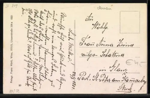 AK Schrattenberg, Blick auf das Schloss