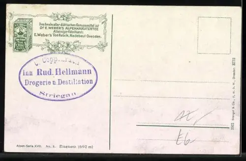 AK Eisenerz, Totalansicht mit Gebirgspanorama