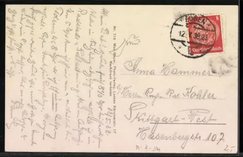 AK Leoben, Ortsansicht aus der Vogelschau