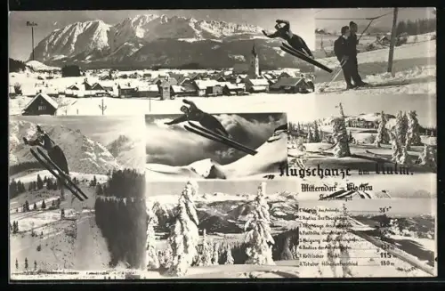 AK Bad Mitterndorf, Flugschanze am Kulm, Skispringer