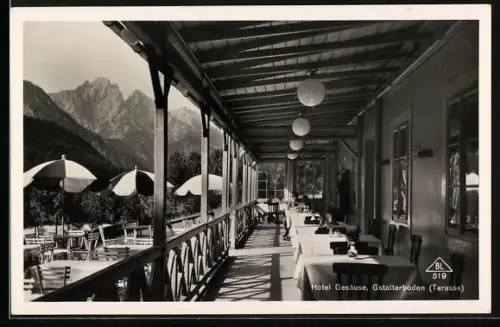 AK Gstatterboden, Hotel Gesäuse, Terrasse
