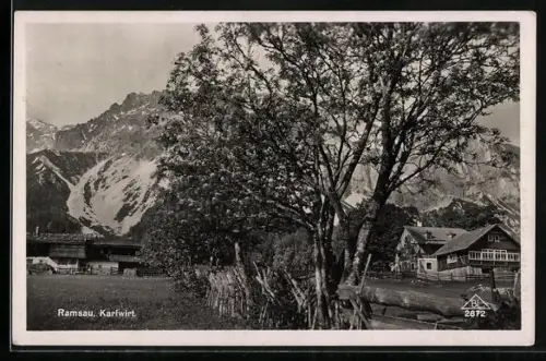 AK Ramsau / bay. Alpen, Gasthof Karlwirt