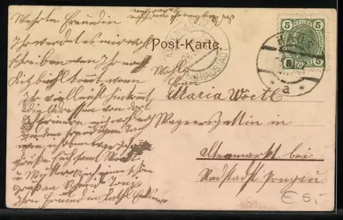 AK Haus, Ortsansicht mit der Dachsteingruppe