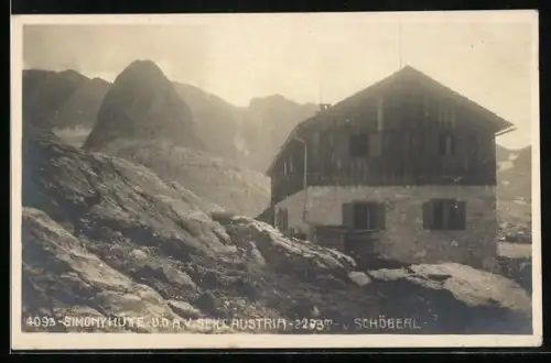 AK Simony-Hütte, Partie bei der Berghütte und Schöberl