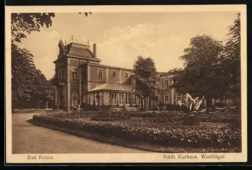 AK Bad Polzin, Städtisches Kurhaus, Westflügel