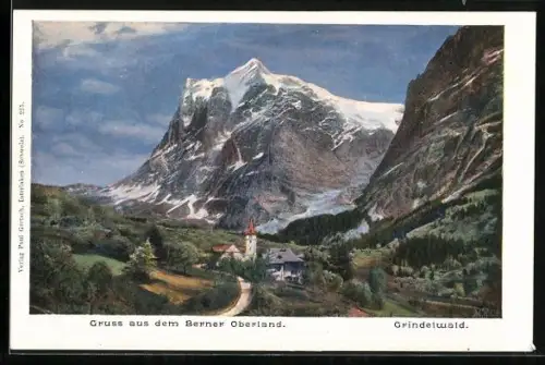 AK Grindelwald, Totale mit Gebirgswand