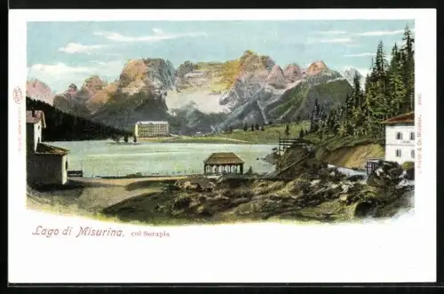 AK Lago di Misurina, Ortsansicht mit Bergpanorama
