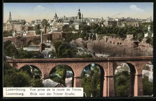 AK Luxembourg, Vue prise de la route de Trèves