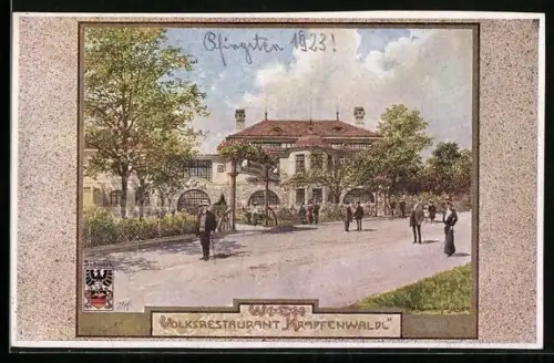 Künstler-AK Richard Moser: Wien, Restaurant Krapfenwaldl