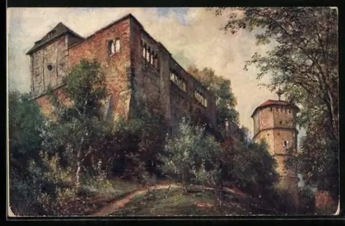 AK Ansicht der Eger-Burgruine