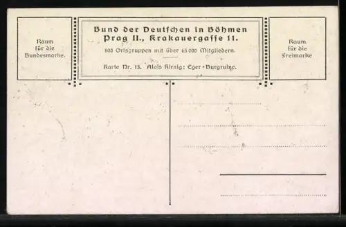 AK Ansicht der Eger-Burgruine