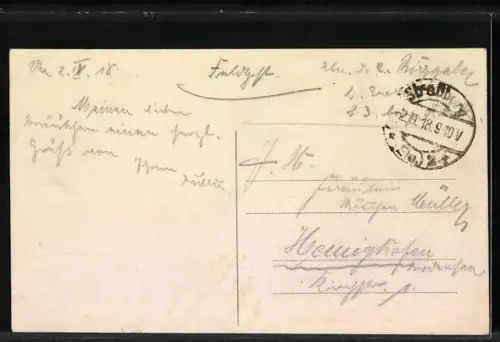 AK Strassburg, Hauptbahnhof mit Strassenbahn